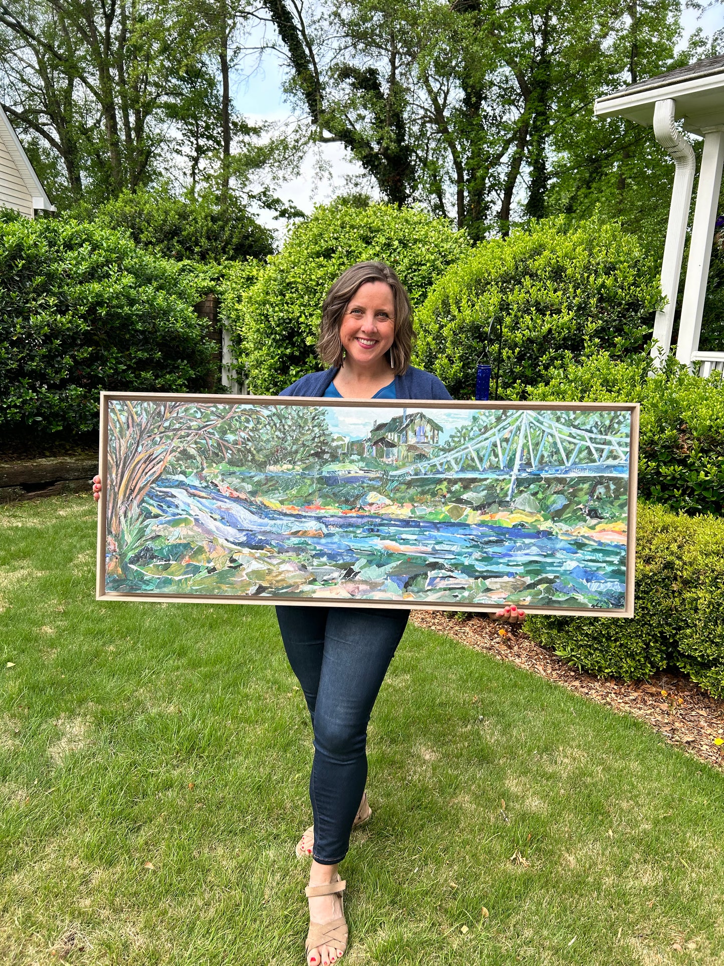 Canvas & Paper Prints: Saturday Morning/ Liberty Bridge Downtown Greenville