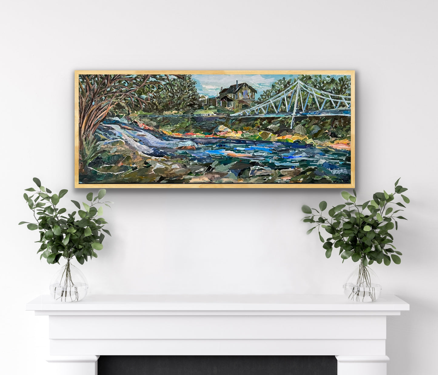Canvas & Paper Prints: Saturday Morning/ Liberty Bridge Downtown Greenville