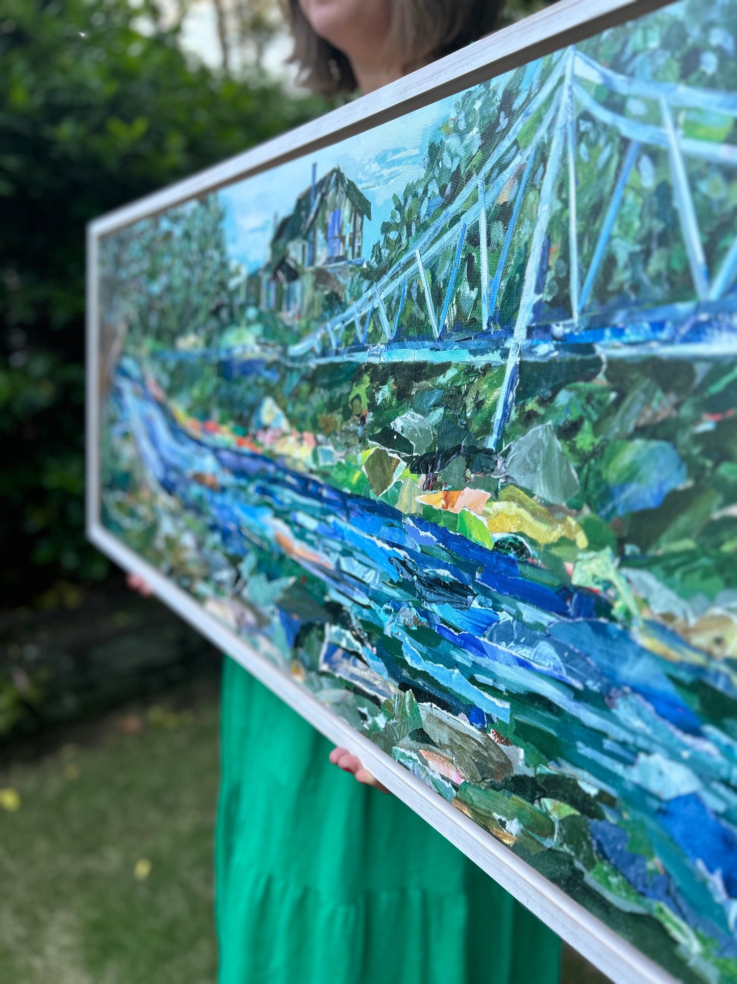 Canvas & Paper Prints: Saturday Morning/ Liberty Bridge Downtown Greenville