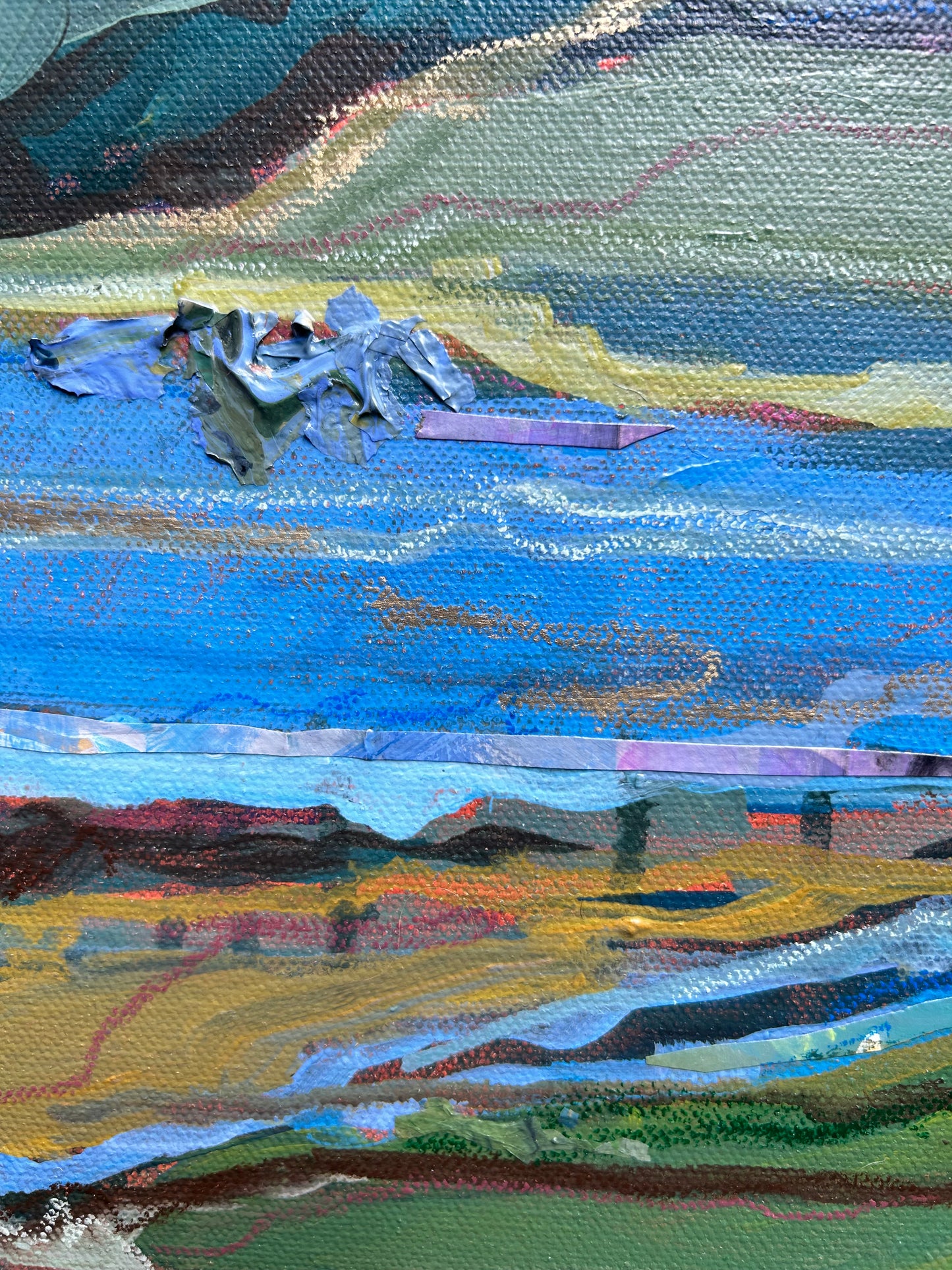 Mixed Media on Canvas:: Lake Day