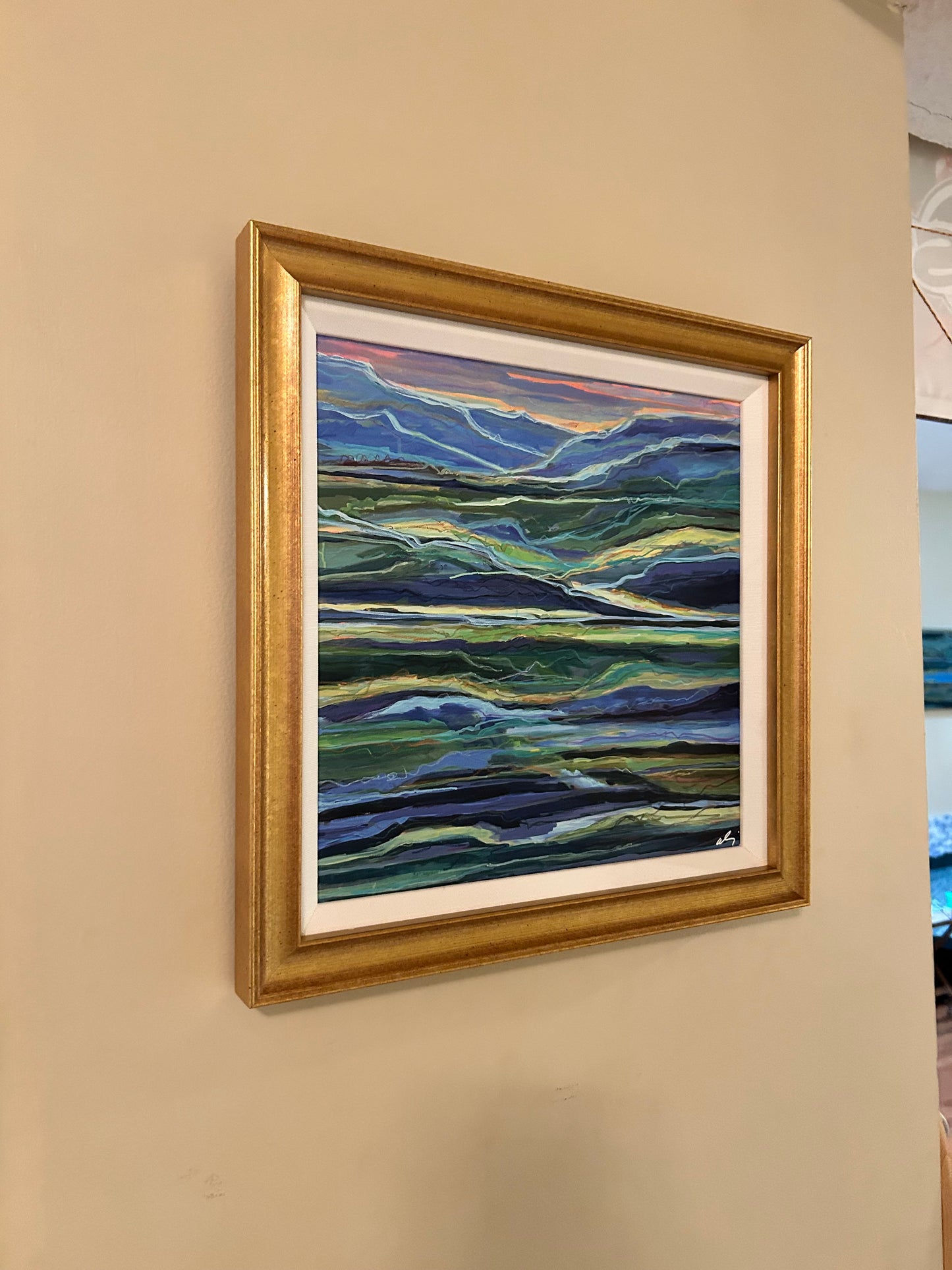 Mountain View:: Framed Canvas Print
