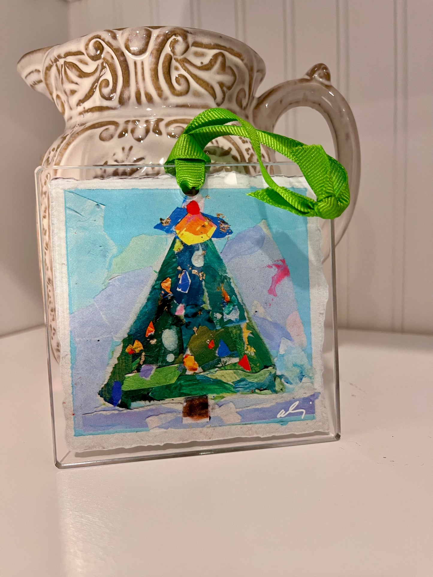 Acrylic Ornament: Snowy Christmas Tree (limited stock)
