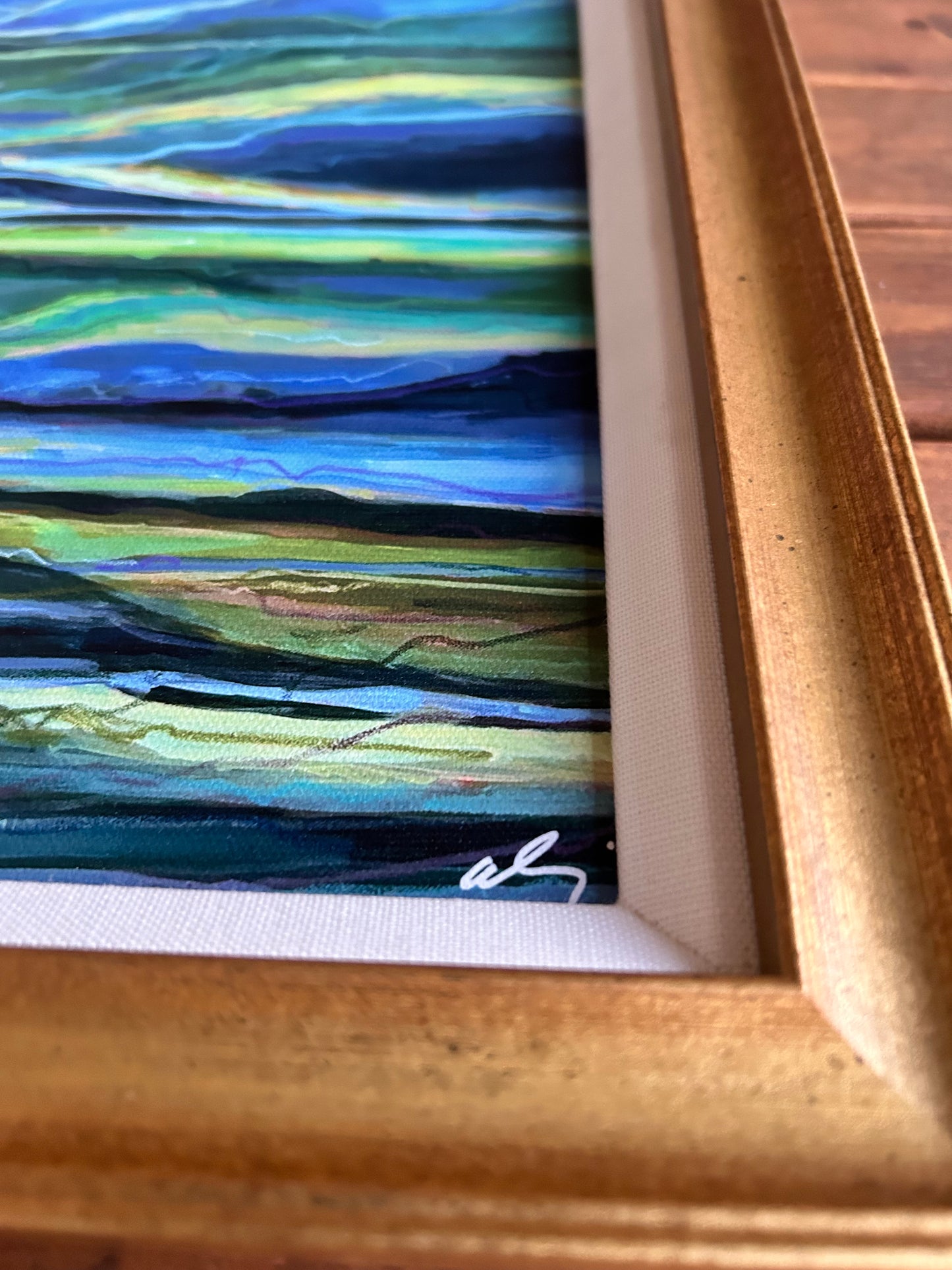 Mountain View:: Framed Canvas Print
