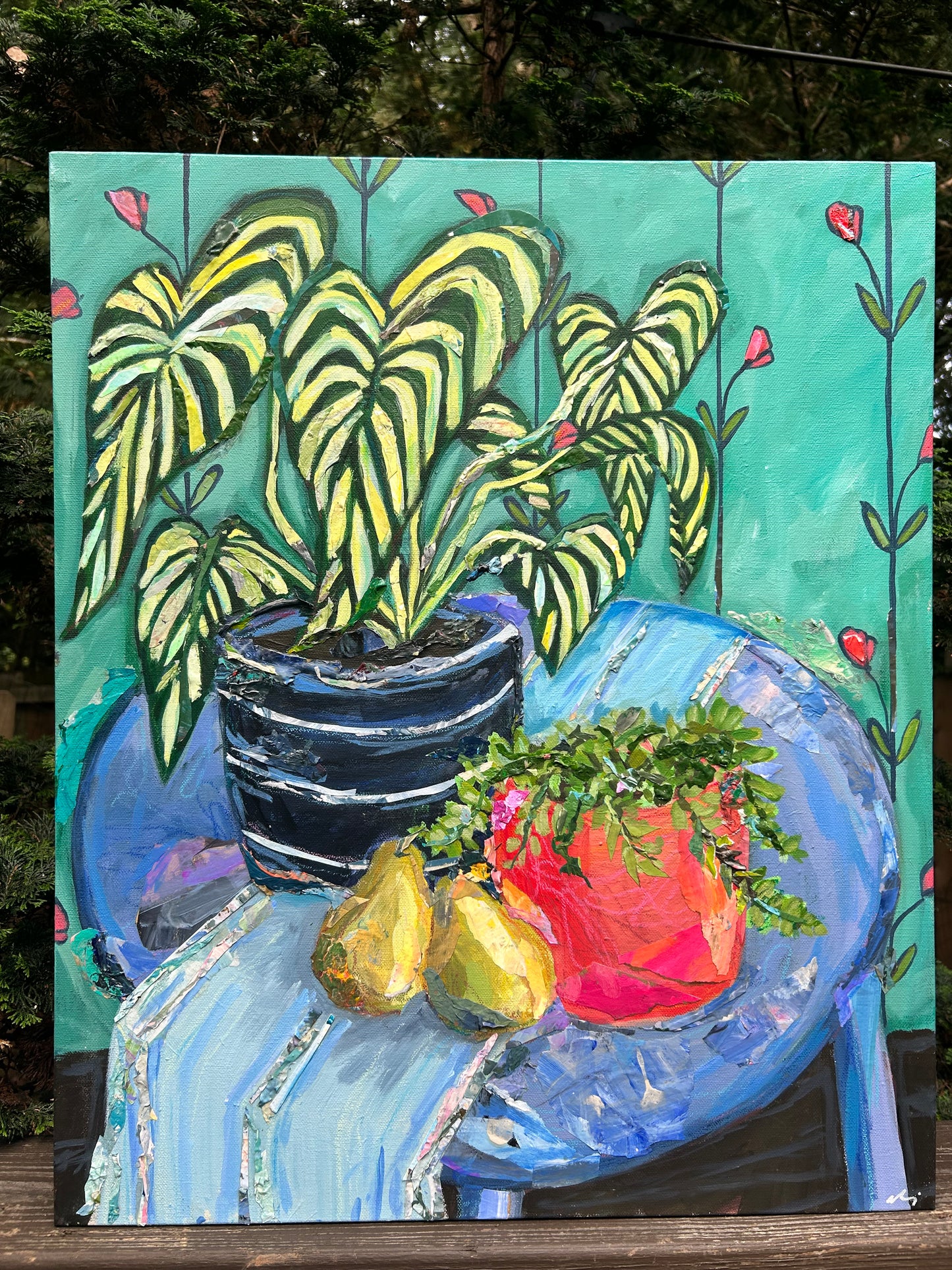 Message me for availability: Mixed Media Original: Pair of Pears