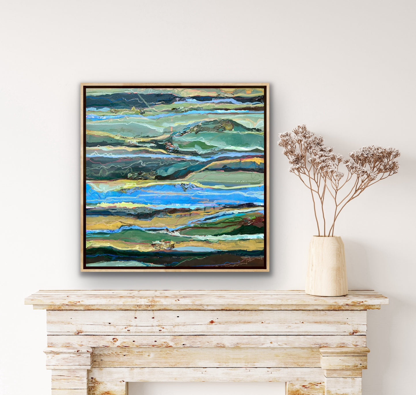 Mixed Media on Canvas:: Lake Day
