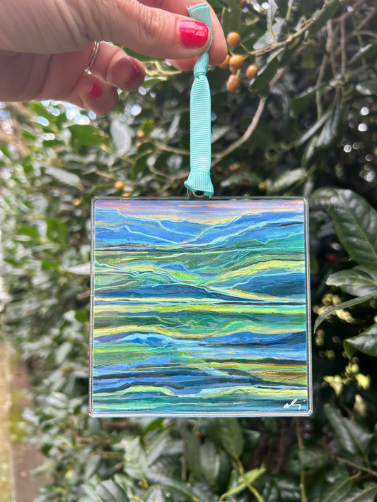 Acrylic Ornament: Mountain View (benefits Helene relief) (limited stock)